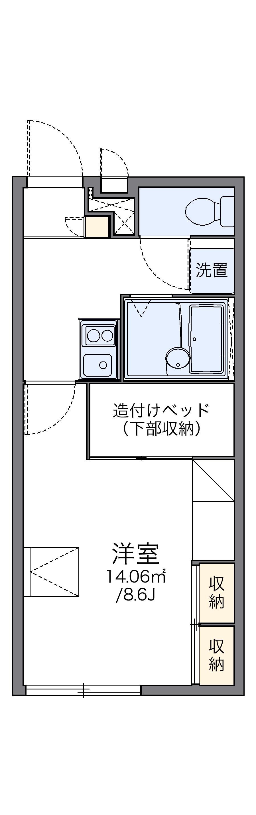 レオパレスラ ルーチェⅡ(1K/1階)の間取り写真