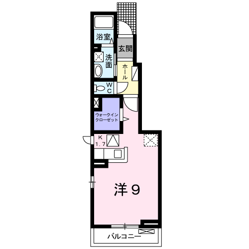 ノーブル レジデンス(1K/1階)の間取り写真