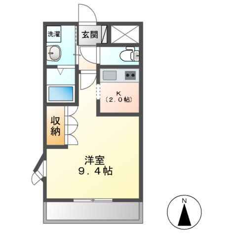 DANDELION 2 (1K/2階)の間取り写真