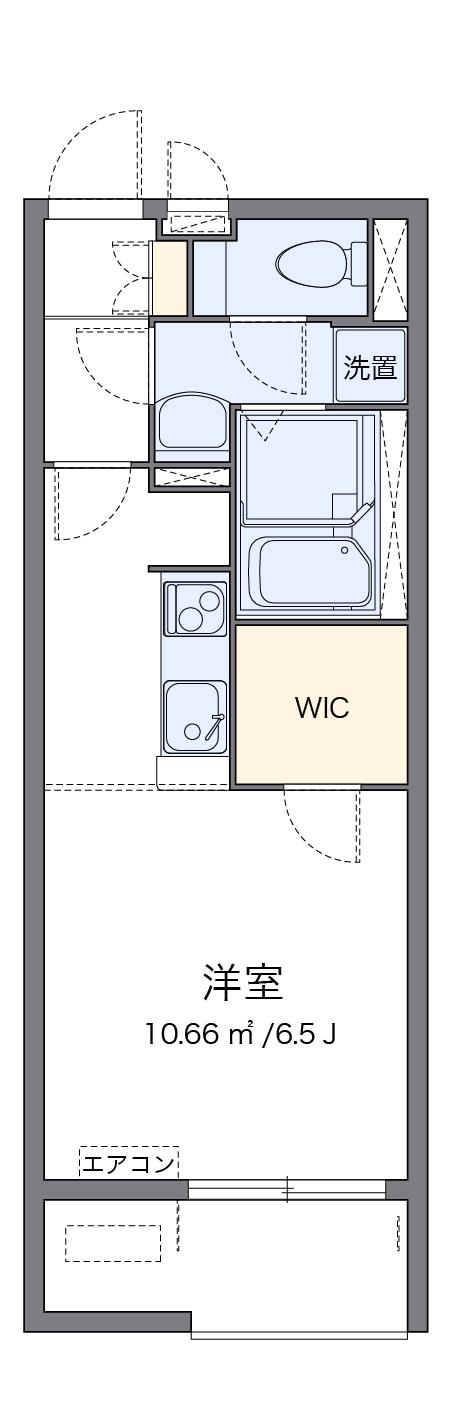 ミランダGRANDEUR Ⅱ(ワンルーム/1階)の間取り写真