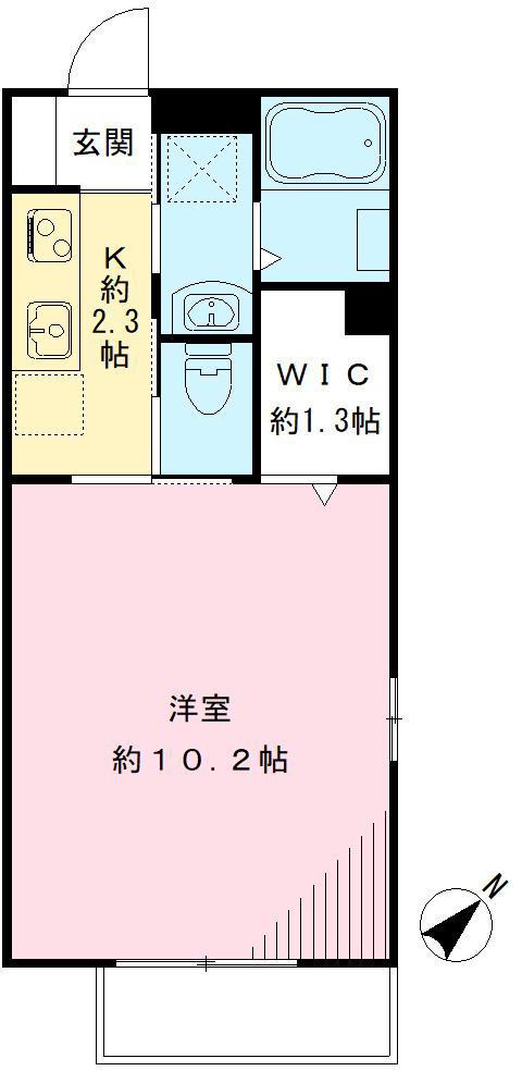 フェリーチェ(1K/2階)の間取り写真