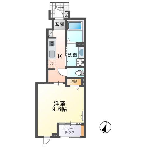 アベールS(1K/1階)の間取り写真