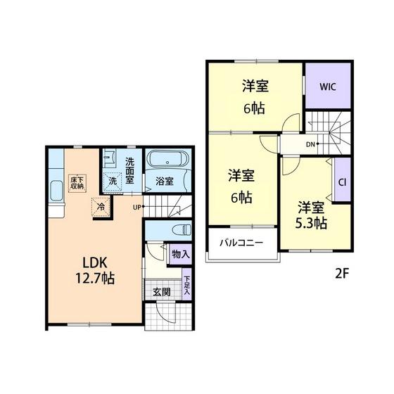 FOLIAR FIII(3LDK/2階)の間取り写真