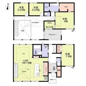 つくばエクスプレス みどりの駅 徒歩25分 2階建 築3年(4LDK)の間取り写真