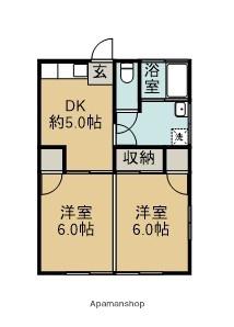 タウンハウス(2K/1階)の間取り写真