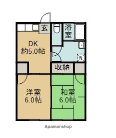 タウンハウス(2K/1階)の間取り写真