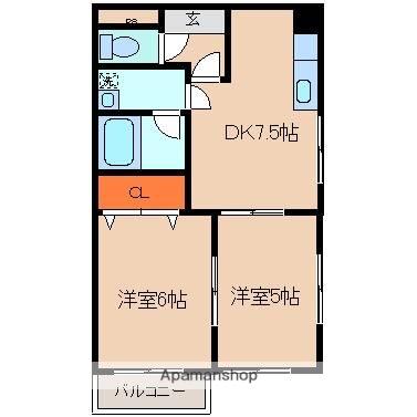 グラン・ソラール(2DK/5階)の間取り写真