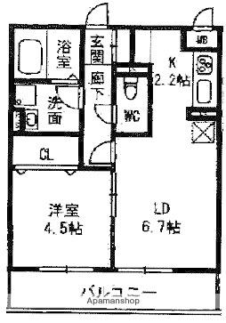 クレール5(1LDK/3階)の間取り写真