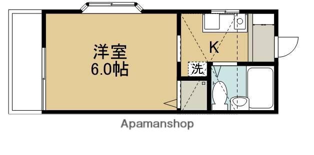 コーポM&I 1号棟(1K/2階)の間取り写真