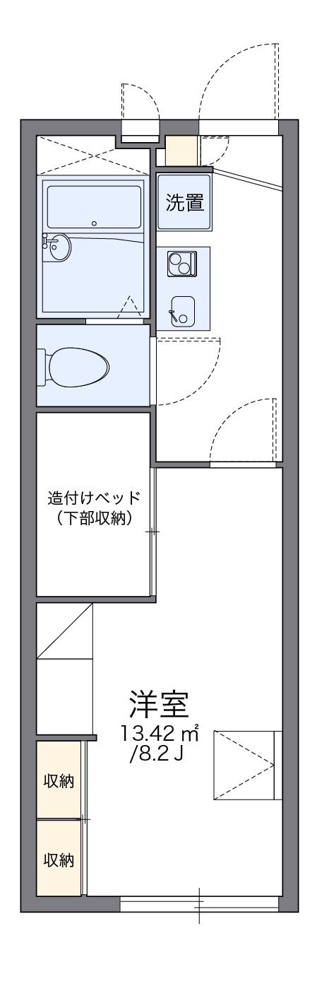 レオパレスグランクリュ(1K/2階)の間取り写真
