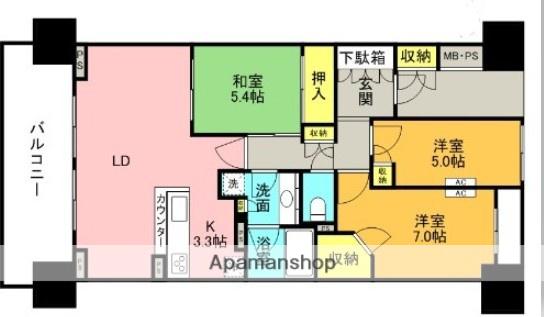 ブランズシティ守谷1506(3LDK/15階)の間取り写真
