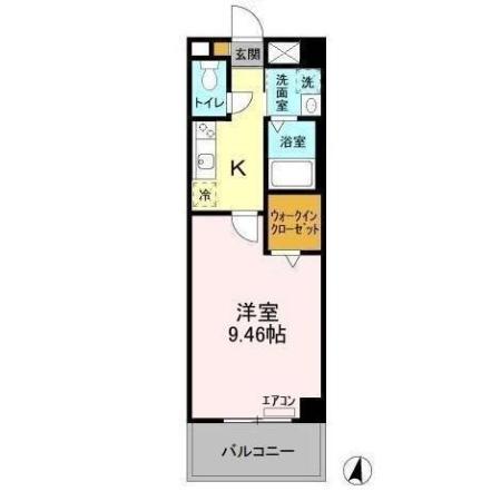 アーバニタ(1K/2階)の間取り写真