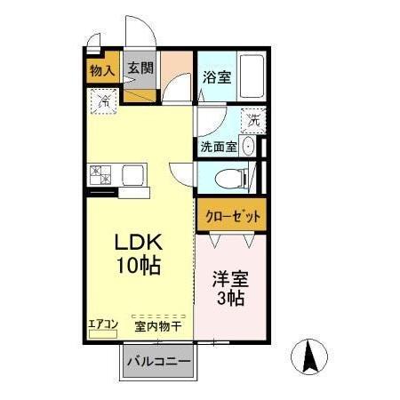 シグマボックス(1LDK/2階)の間取り写真