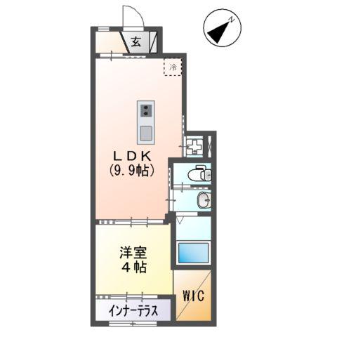 アリビオ(1LDK/1階)の間取り写真