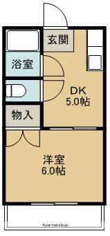 関ハイツ(1K/1階)の間取り写真