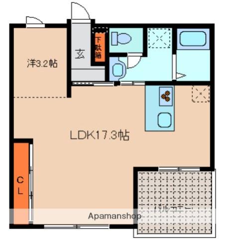 NOBBY ARK(1LDK/3階)の間取り写真