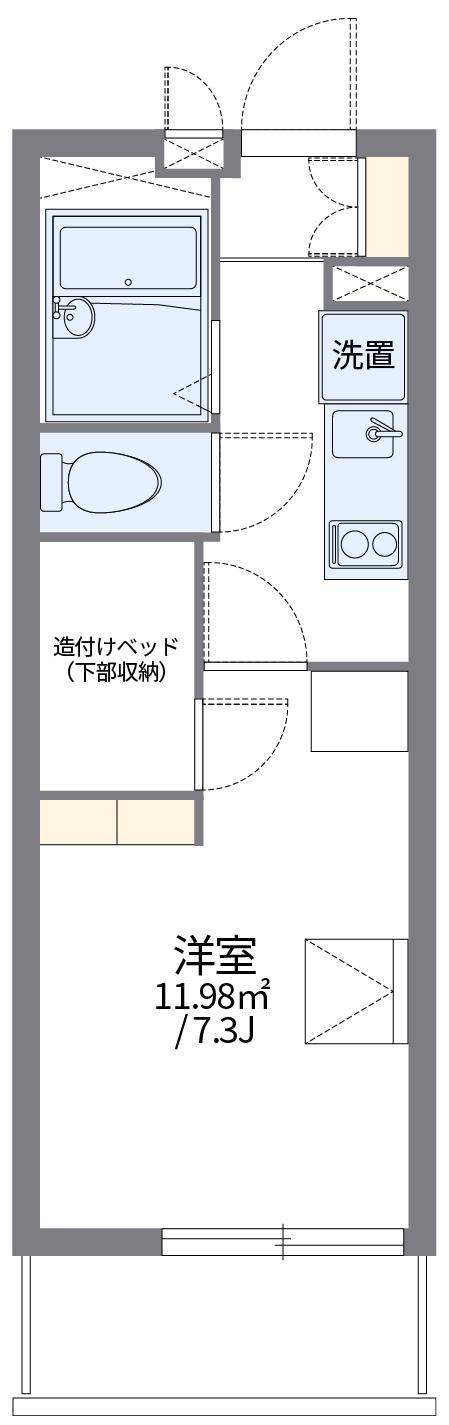 レオパレスルーチェⅢ(1K/3階)の間取り写真