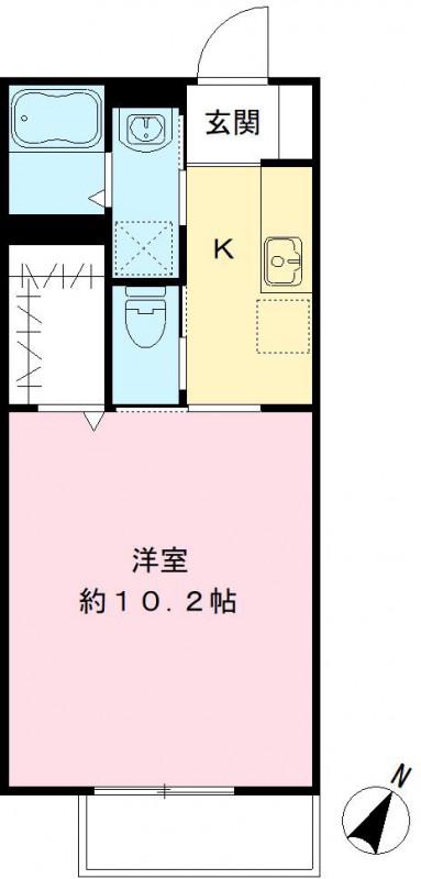 サンクレスト(1K/1階)の間取り写真