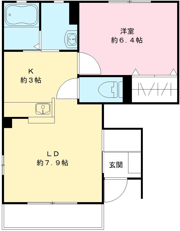 CASA NEXT(1LDK/1階)の間取り写真