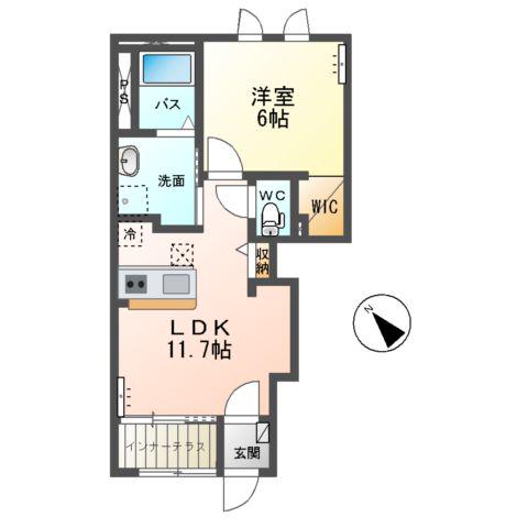 エトワール(1LDK/1階)の間取り写真