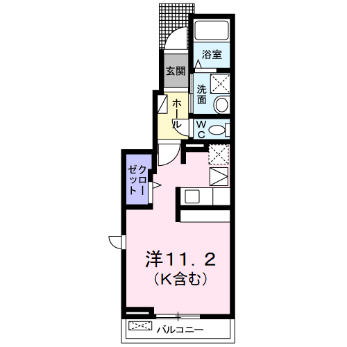 プレミアージュ Ⅰ(ワンルーム/1階)の間取り写真