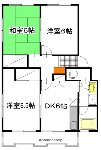 サンスウィートマンション(3DK/2階)の間取り写真