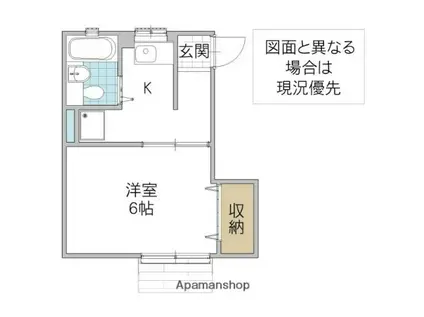 STハイツB(1K/2階)の間取り写真