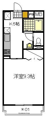 常磐線 佐和駅 徒歩28分 5階建 築25年(1K/1階)の間取り写真