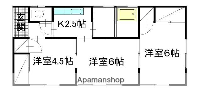 常磐線 佐和駅 徒歩15分 1階建 築36年(3K)の間取り写真