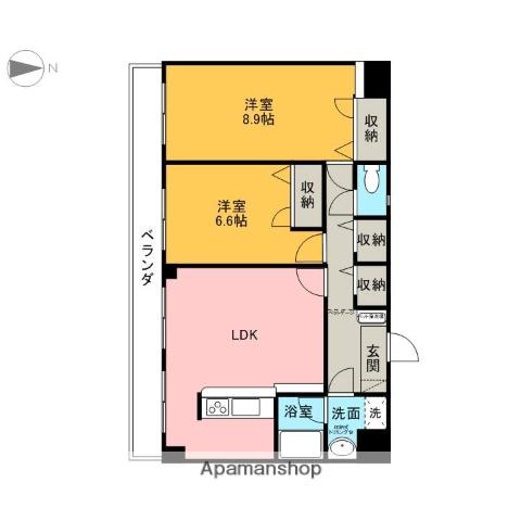 パピーコート(2LDK/2階)の間取り写真