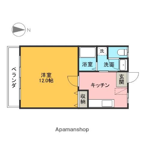 グリーンハイツ三澤PART7(1K/2階)の間取り写真