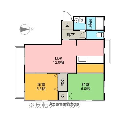 ロイヤルハイツCHIBA(2LDK/2階)の間取り写真