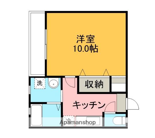 ウィスタリア(1K/1階)の間取り写真
