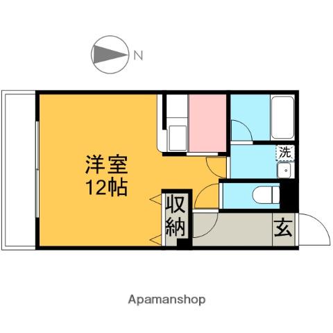 シティパルスギモトⅤ(1K/1階)の間取り写真