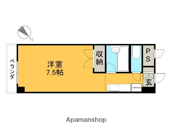 ディアコート泉が丘(ワンルーム/2階)の間取り写真