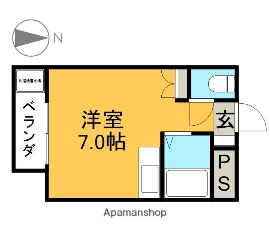 コンフォート大桶(1K/3階)の間取り写真