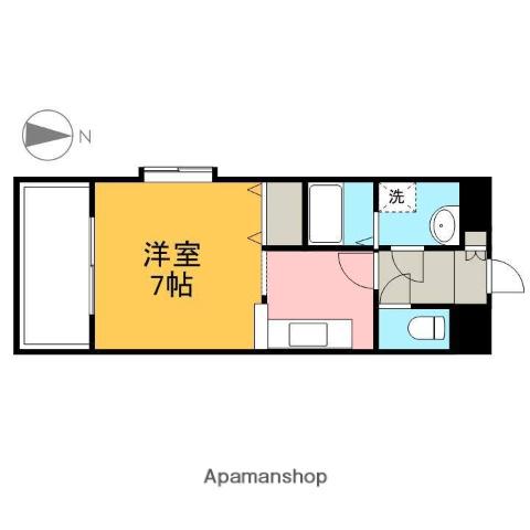 サニープレイス銀杏(ワンルーム/4階)の間取り写真