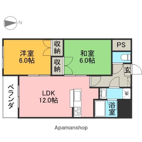 OMレジデンス八幡山公園(2LDK/8階)の間取り写真