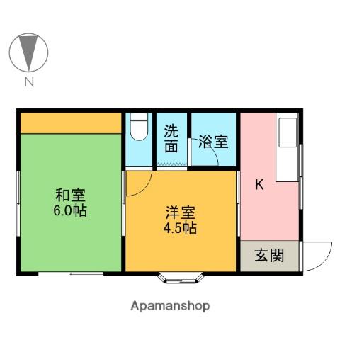 リッチハイツ(2K/1階)の間取り写真