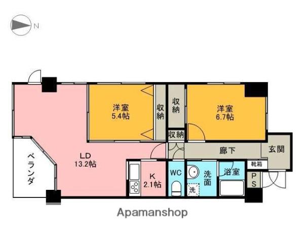 ARKS(2LDK/3階)の間取り写真