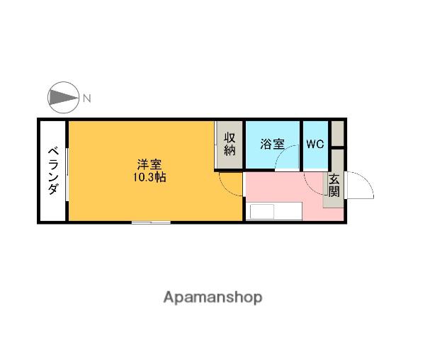 QUATTROSELENE(1K/3階)の間取り写真