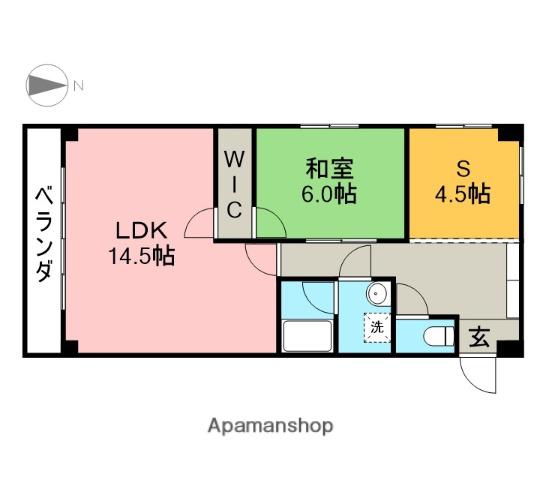 QUATTROSELENE(1SLDK/3階)の間取り写真