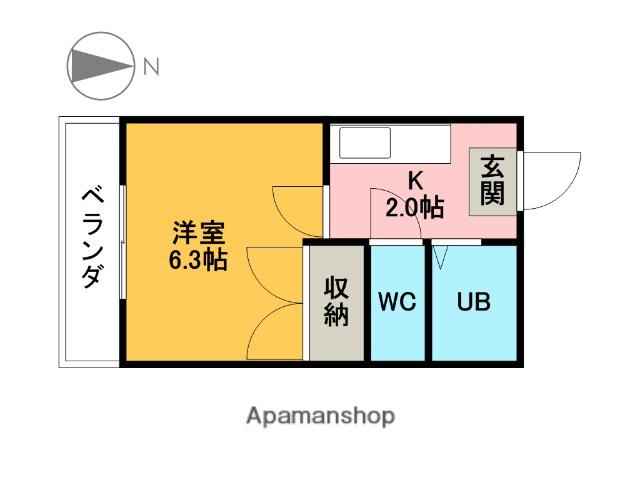 メゾン・ライトピュア(1K/2階)の間取り写真