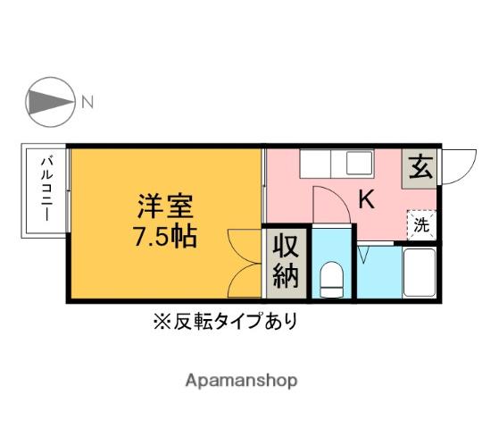 プロムナード(1K/2階)の間取り写真