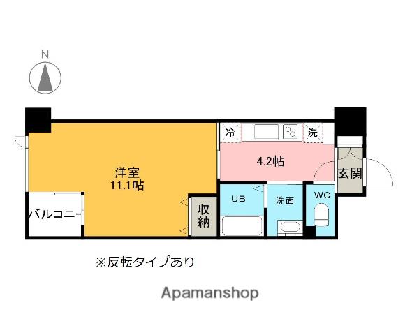 ビッグ・ビー宇都宮(1K/10階)の間取り写真