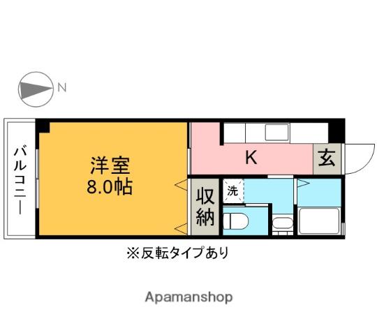 プリムローズ(1K/3階)の間取り写真