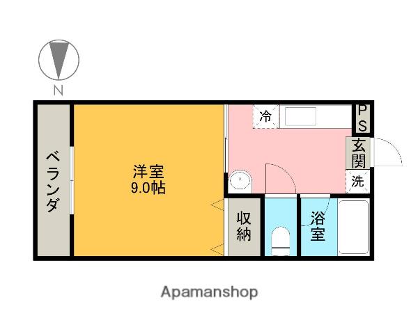 アイビス山崎(1DK/4階)の間取り写真