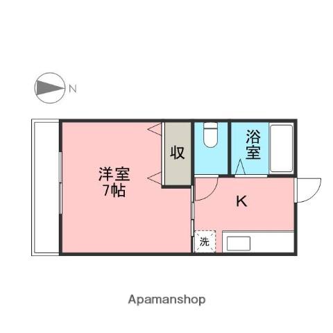 三共ハイム(1K/1階)の間取り写真