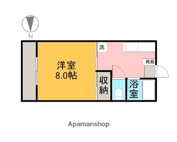 アマディス山崎(1DK/3階)の間取り写真