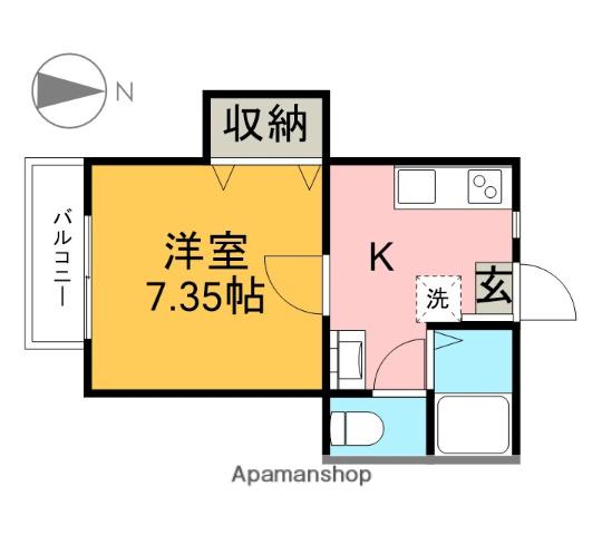 ハイツNT(1K/2階)の間取り写真